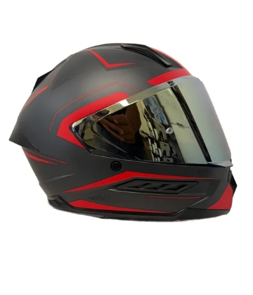 Foto 3 pulgar | Casco De Moto Ilm Mf568 Rojo Y Negro