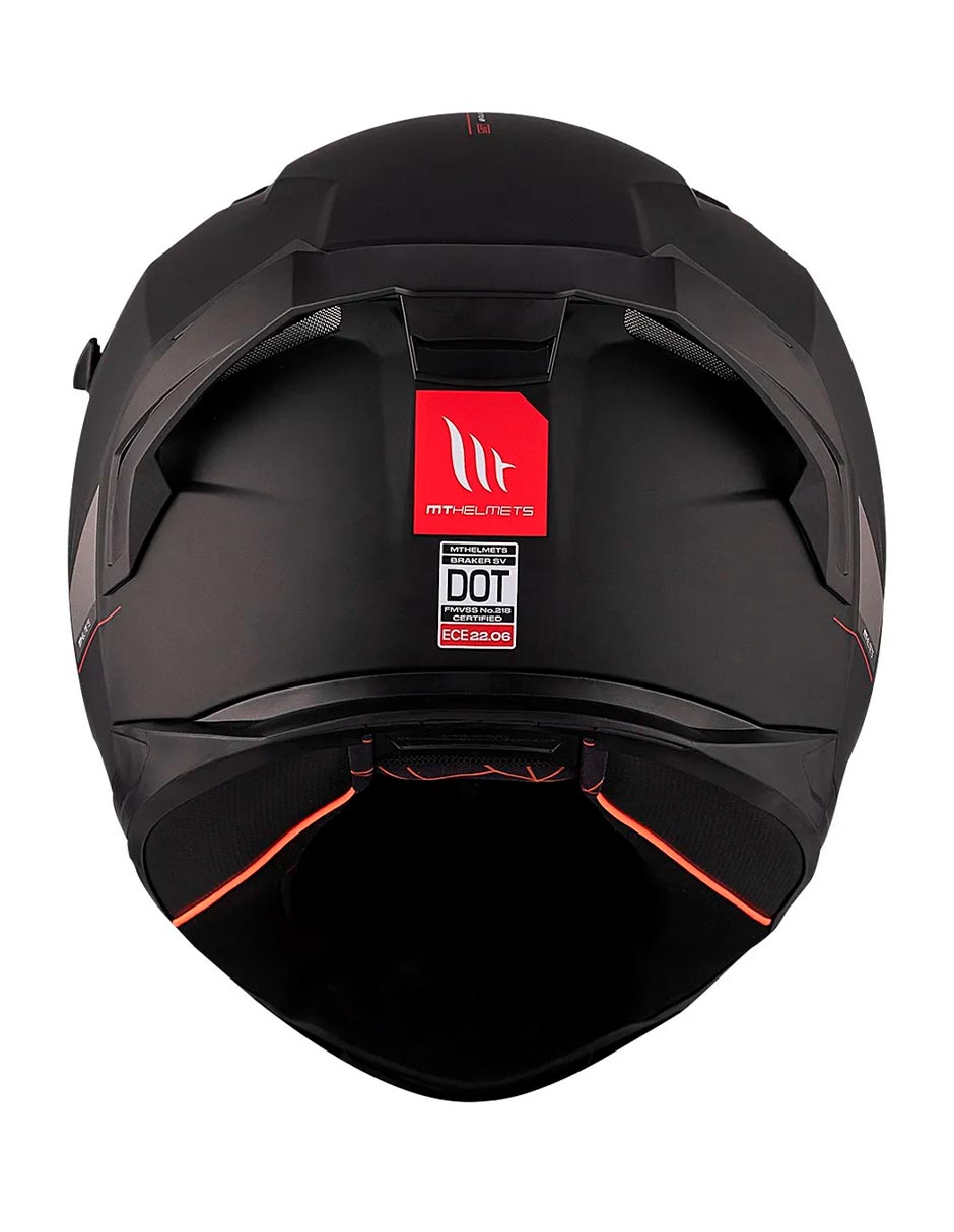 Foto 6 pulgar | Casco Mt Helmets Braker A1 Negro Mate Certificación Ece2206