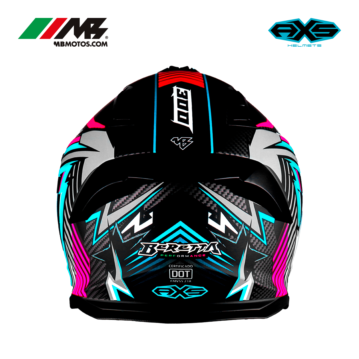 Foto 3 pulgar | Casco Para Motocicleta Axs Performance Beretta Azul