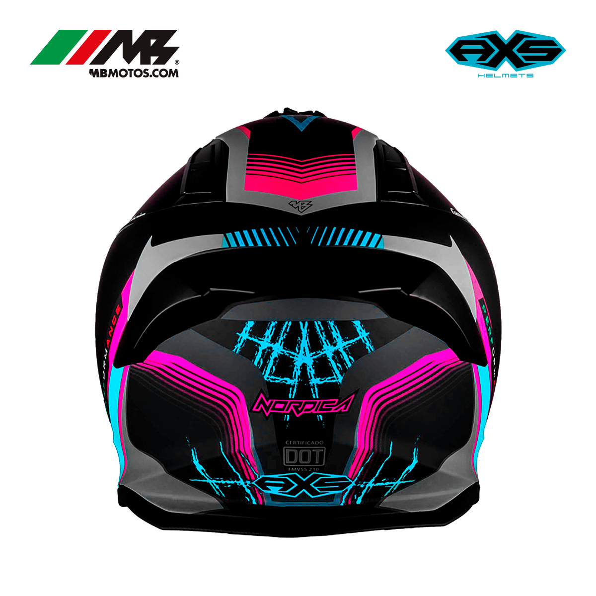 Foto 3 pulgar | Casco Para Motocicleta Axs Performance Nordica Azul
