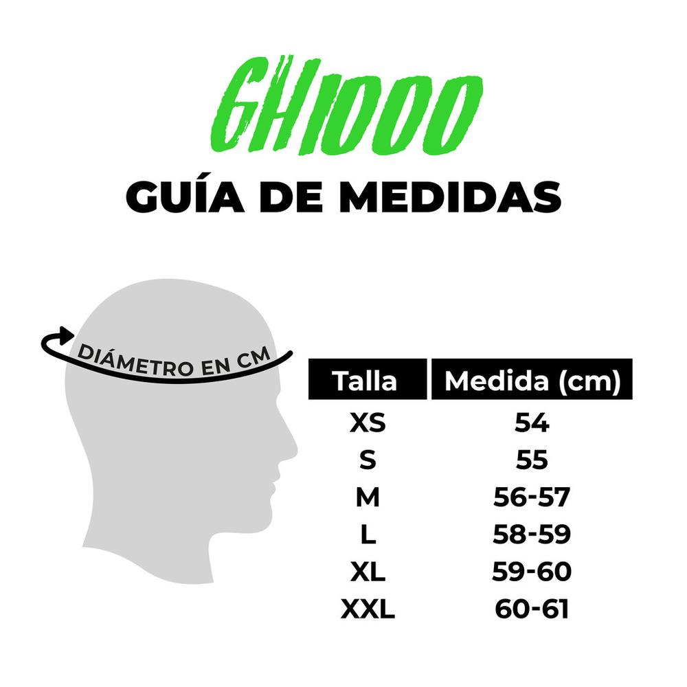 Foto 6 pulgar | Casco Ghira GH1000 Blanco Abatible SVS