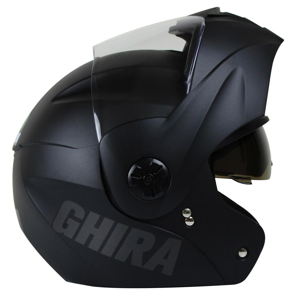 Foto 4 pulgar | Casco Ghira Gh1000 Negro Mate Abatible Svs