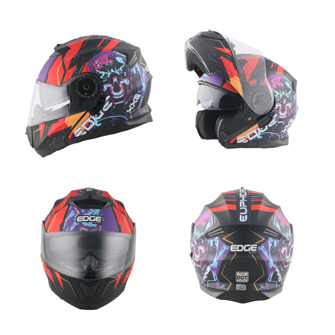 Foto 2 pulgar | Casco Abatible Edge Euforia Multicolor Talla M