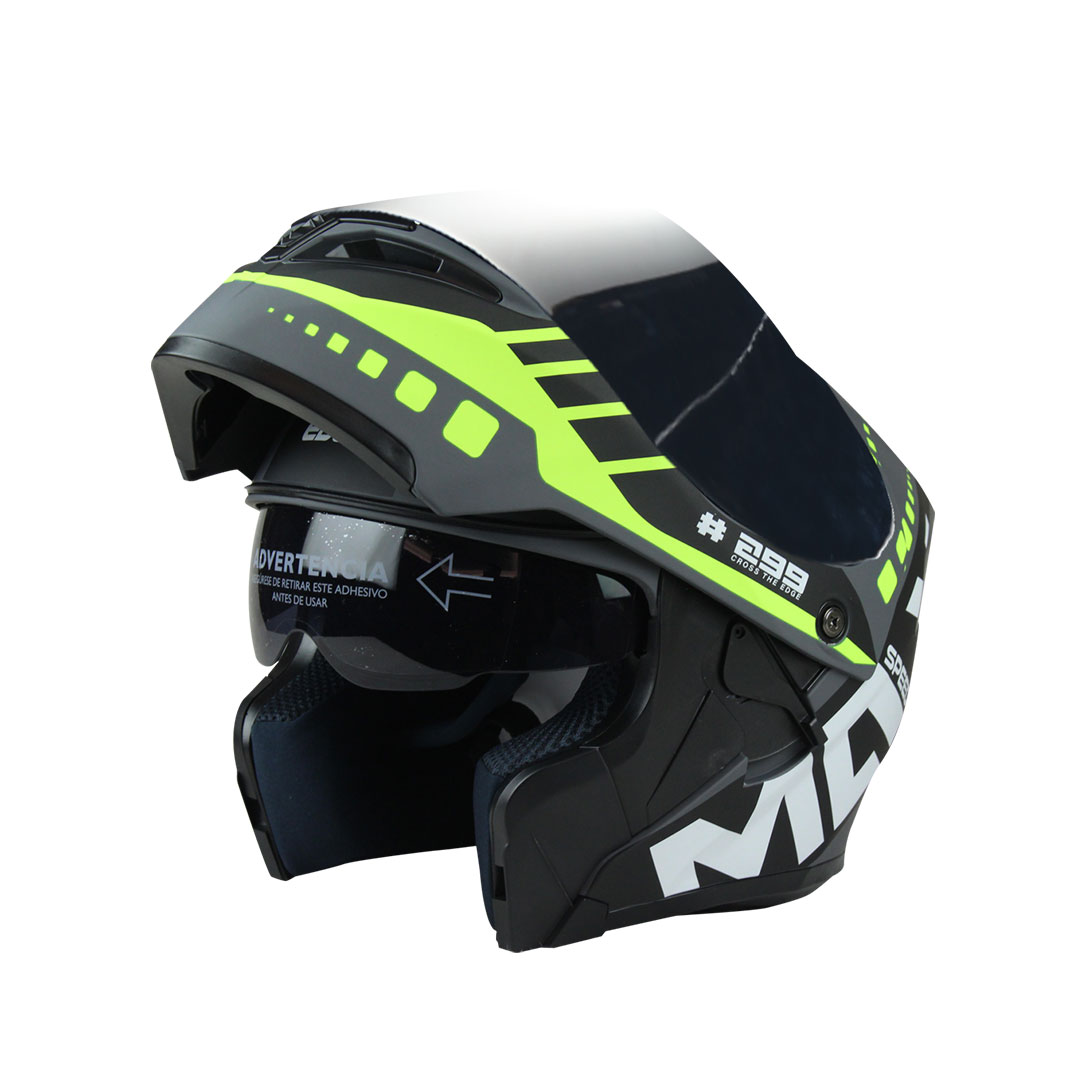 Foto 4 pulgar | Casco Abatible Edge Max Speedcolor Negro Talla G