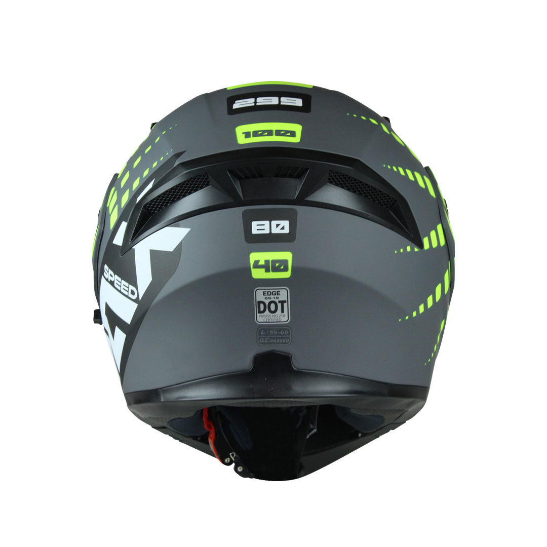 Foto 6 pulgar | Casco Abatible Edge Max Speedcolor Negro Talla G
