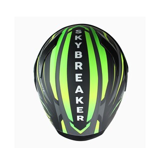 Foto 3 | Casco Abatible para Motocilista Edge Skybreaker Gris con Verde Certificado Dot Talla XXL