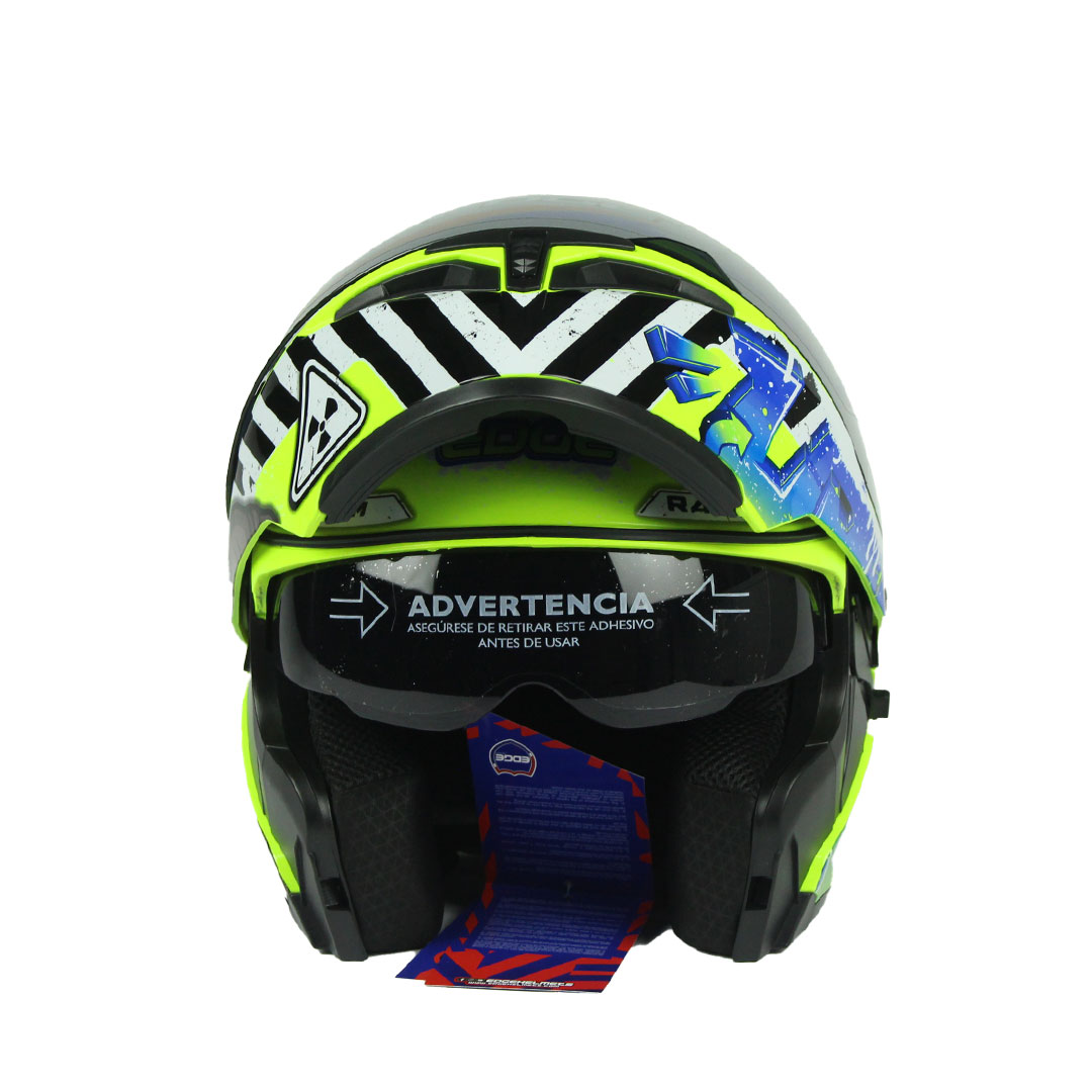 Foto 4 pulgar | Casco Edge Uranio color Verde Talla M para Motociclista