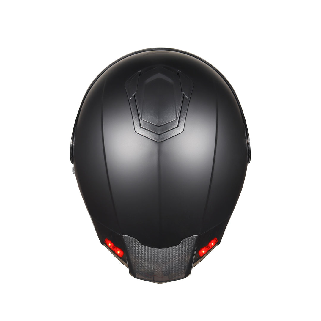 Foto 6 pulgar | Casco Abatible para Moto Edge Helmets Oficial Boston Negro Certificado Dot