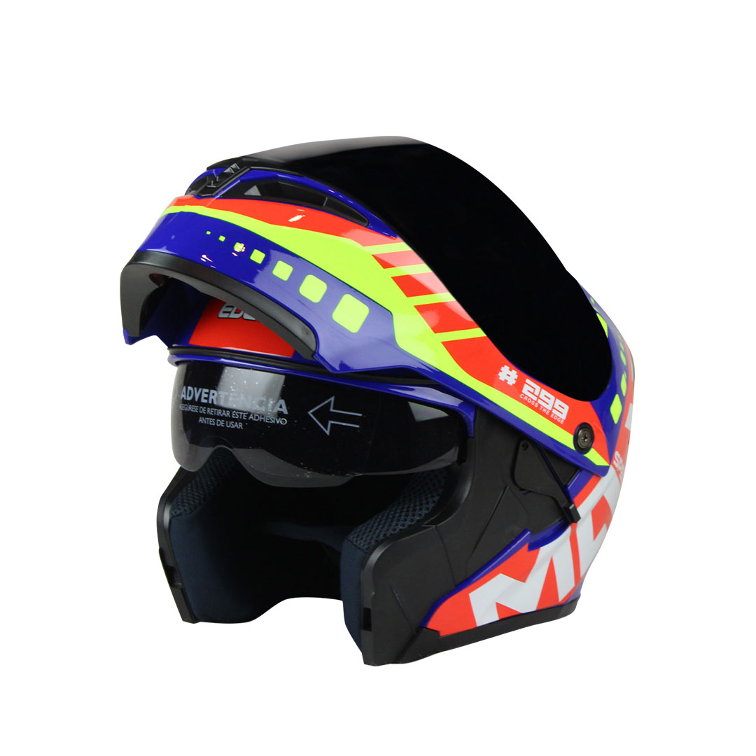 Foto 4 pulgar | Casco Edge Max Speed color Azul Talla Xxl para Motociclista