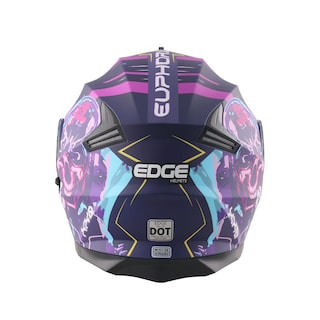 Foto 4 | Casco Abatible Edge Helmets Oficial Euforia Púrpura Certificado Dot Moto