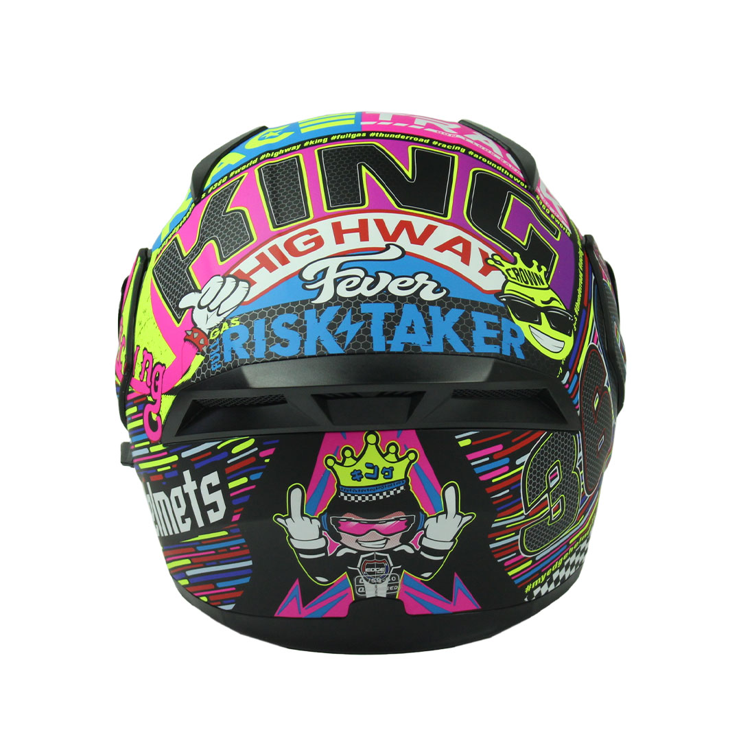 Foto 7 pulgar | Casco Abatible Edge Helmets Oficial Racing 360 Púrpura Certificado Dot Moto