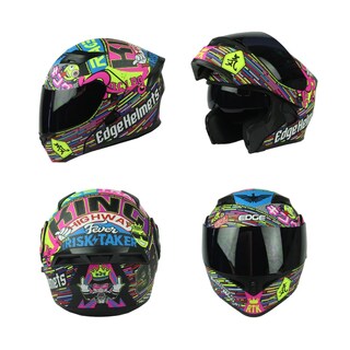 Foto 1 | Casco Abatible Edge Helmets Oficial Racing 360 color Purpura Certificado Dot Moto Talla S