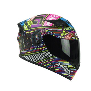 Foto 5 | Casco Abatible Edge Helmets Oficial Racing 360 color Purpura Certificado Dot Moto Talla S