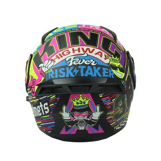 Foto 6 | Casco Abatible Edge Helmets Oficial Racing 360 color Purpura Certificado Dot Moto Talla S