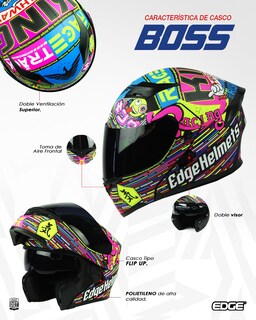 Foto 7 | Casco Abatible Edge Helmets Oficial Racing 360 color Purpura Certificado Dot Moto Talla S