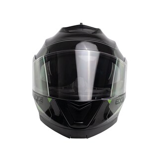 Foto 4 | Casco Abatible Edge Helmets Oficial Jet 2 M4 color Negro y Verde Certificado Dot Moto Talla M