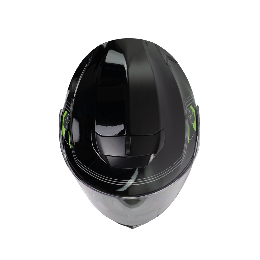 Foto 6 pulgar | Casco Abatible Edge Helmets Oficial Jet 2 M4 color Negro y Verde Certificado Dot Moto Talla M