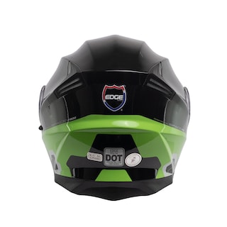 Foto 7 | Casco Abatible Edge Helmets Oficial Jet 2 M4 color Negro y Verde Certificado Dot Moto Talla M