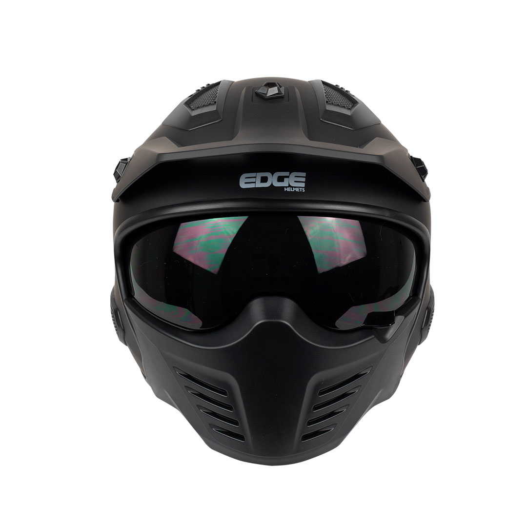 Foto 4 pulgar | Casco Edge Helmets color Negro Talla L para Motociclista