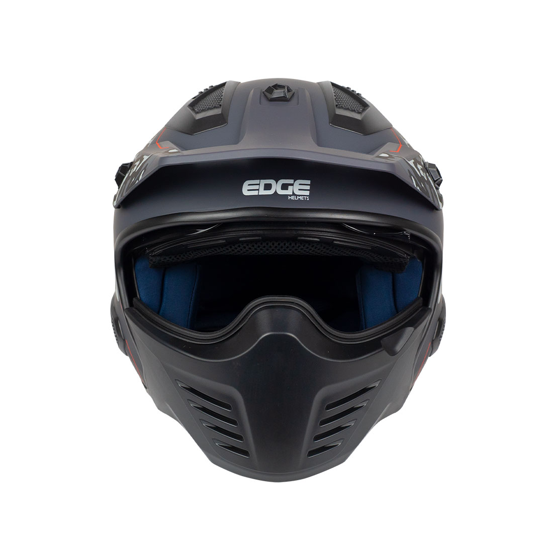 Foto 4 pulgar | Casco Edge Helmets color Negro Talla L para Motociclista