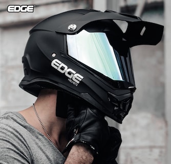 Foto 6 | Casco Edge Helmets color Negro Talla M para Motociclista