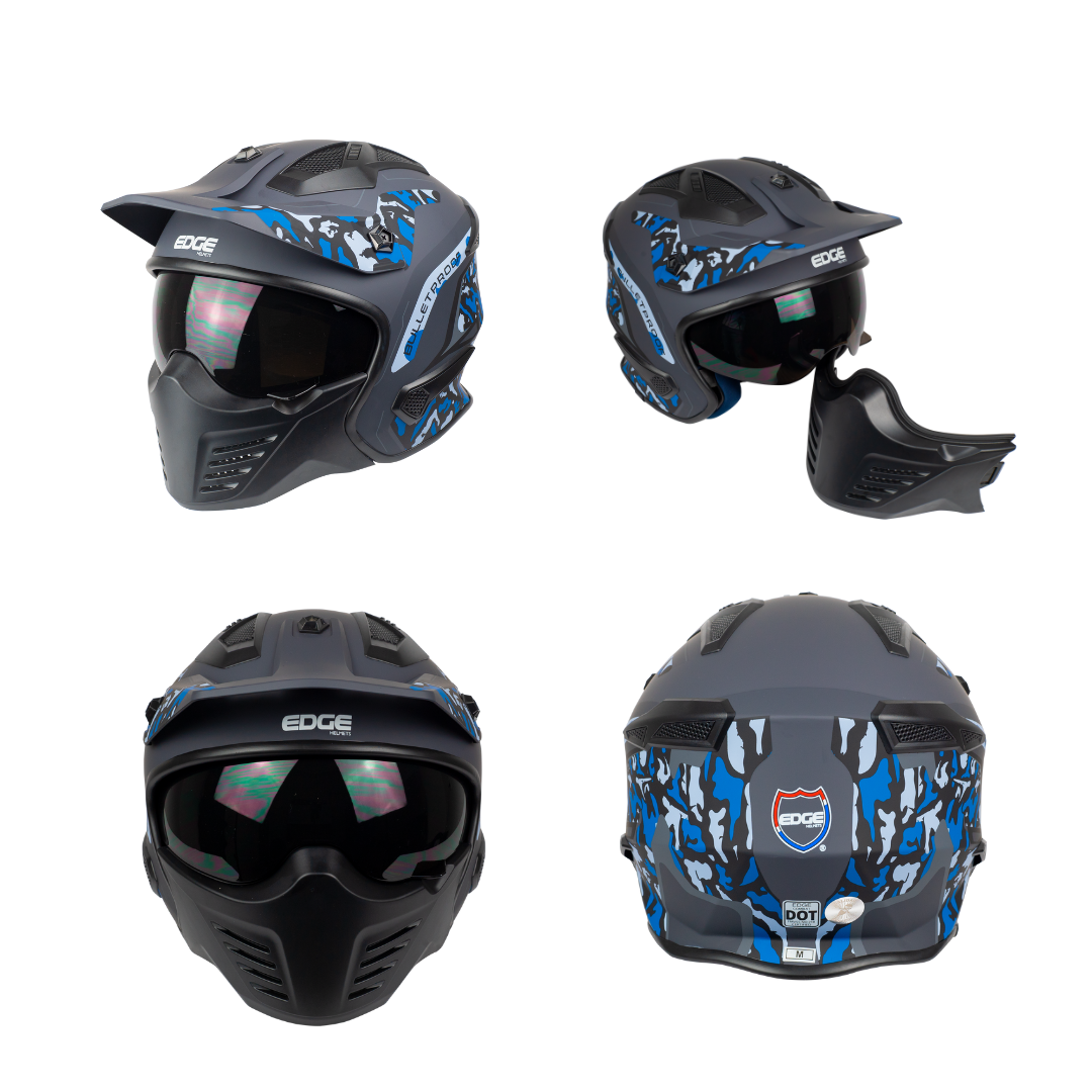 Foto 2 pulgar | Casco Edge Helmets color Negro Talla M para Motociclista