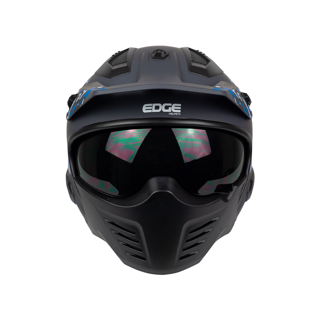 Foto 4 pulgar | Casco Edge Helmets color Negro Talla M para Motociclista