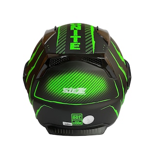 Foto 4 | Casco Abatible Para Moto Siete Helmets Kryptonite Color Verde Negro Talla M