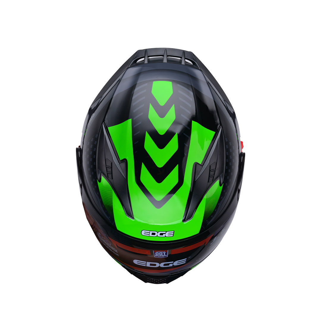 Foto 6 pulgar | Casco Abatible Para Moto Pilot K7 Edge Helmets Color Verde Talla M