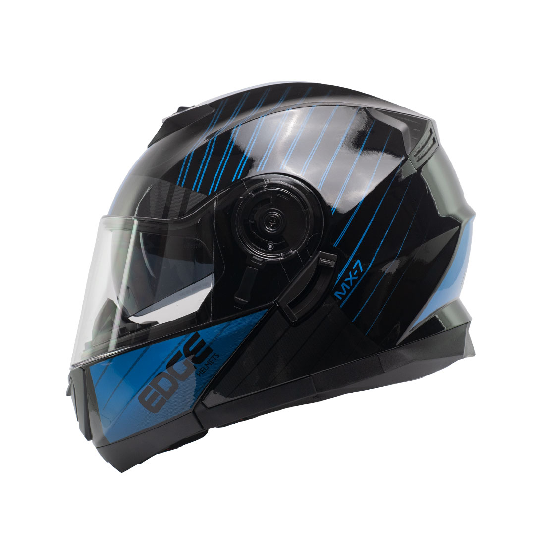 Foto 3 pulgar | Casco Abatible Edge Helmets Oficial Jet 2 Mx-7 Azul Certificado Dot Moto