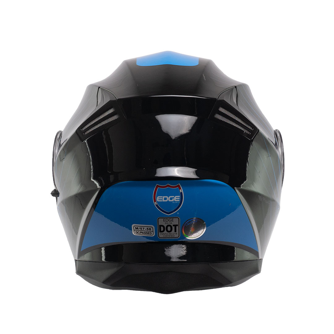 Foto 8 pulgar | Casco Abatible Edge Helmets Oficial Jet 2 Mx-7 Azul Certificado Dot Moto