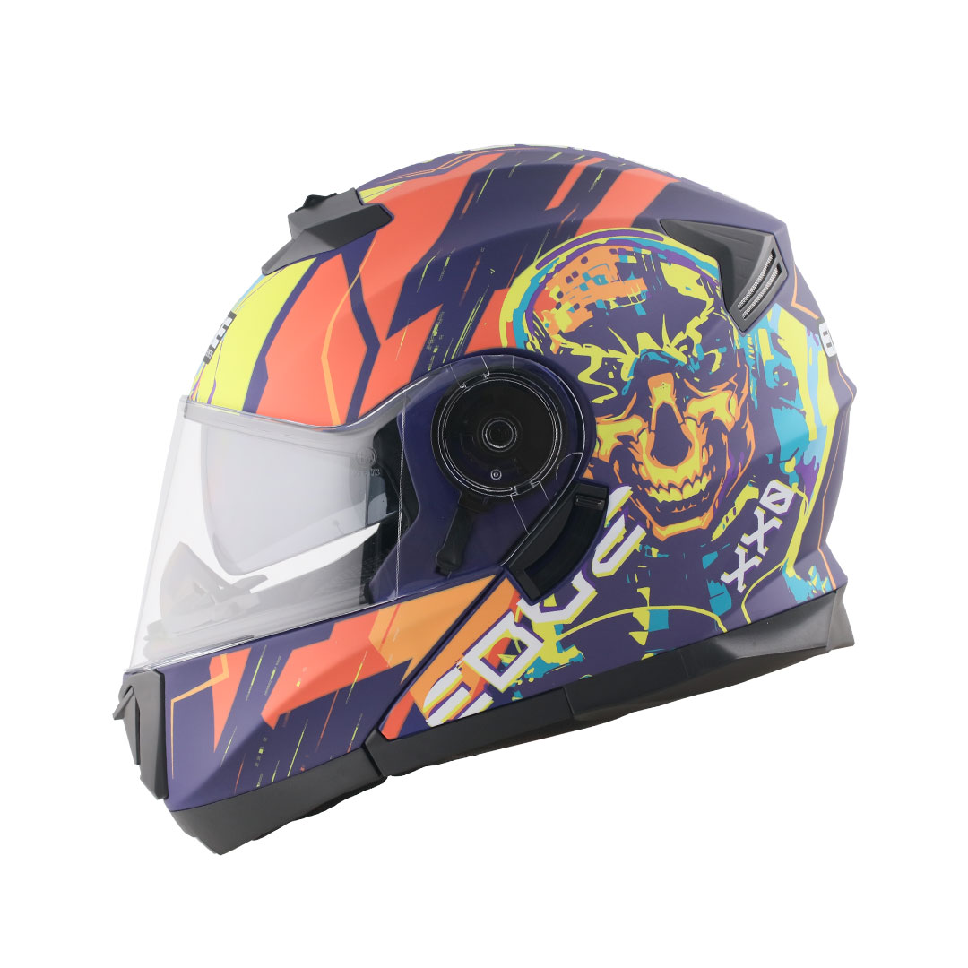 Foto 3 pulgar | Casco Abatible Edge Helmets Oficial Euforia Naranja