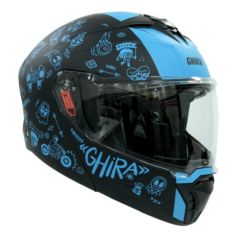 Foto 4 pulgar | Casco Ghira Gh1000pro Azul para Motociclista