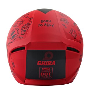 Foto 4 | Casco Ghira Gh1000pro Rojo y Negro Toon Craze Mate Mica Humo Aba SVS