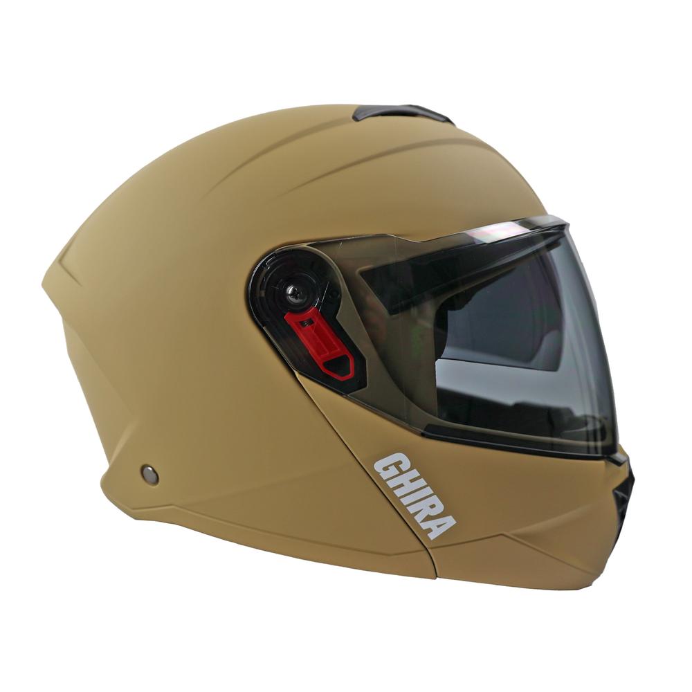 Casco Ghira Arena Mate Mica Humo Abatible para Motociclista