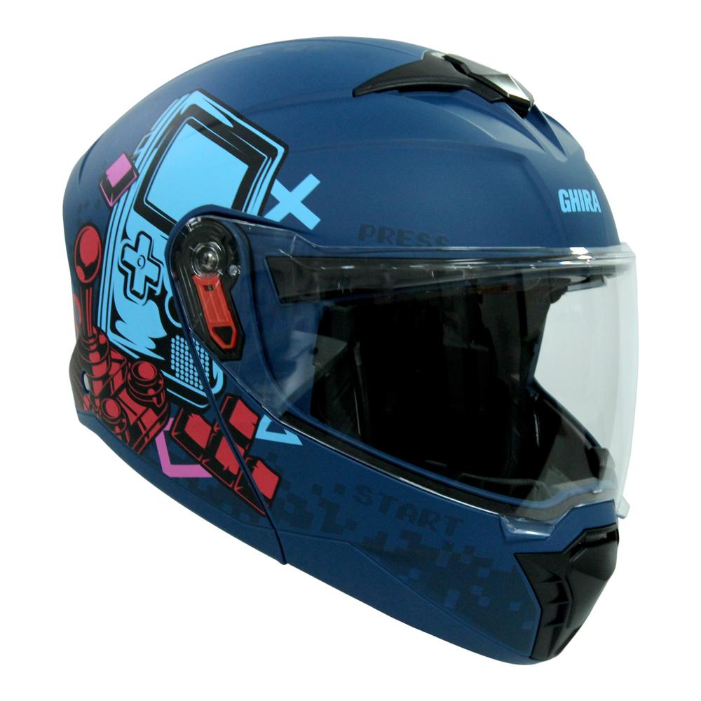 Foto 3 | Casco Ghira Gh1000pro Azul Mate Gamer Continue Abatible Svs Azul