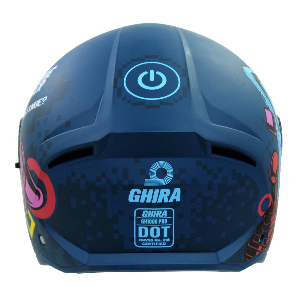 Foto 5 pulgar | Casco Ghira Gh1000pro Azul Mate Gamer Continue Abatible Svs Azul