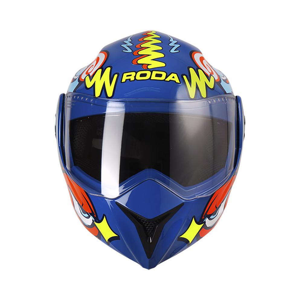 Foto 5 pulgar | Casco Roda Kids Azul Ware Abatible Svs Azul