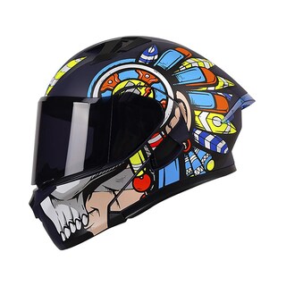 Foto 1 | Casco Roda Rush Azul Mate Warrior Mica Humo Abatible Svs