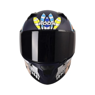 Foto 3 | Casco Roda Rush Azul Mate Warrior Mica Humo Abatible Svs