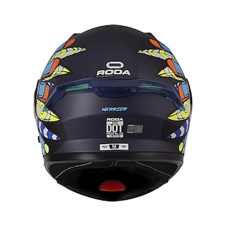Foto 4 | Casco Roda Rush Azul Mate Warrior Mica Humo Abatible Svs