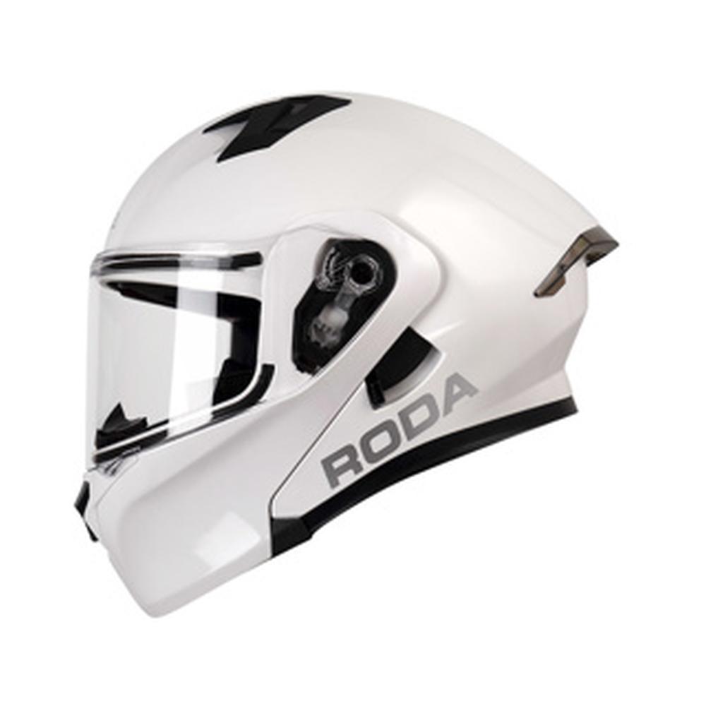 Foto 2 pulgar | Casco Roda Rush Blanco Logo Gris Abatible Svs