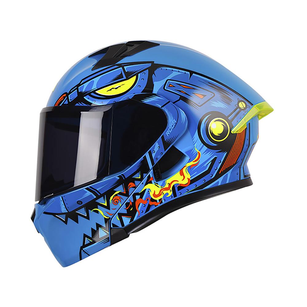 Foto 2 | Casco Roda Rush Azul Snapdragon Mica Humo Abatible Svs