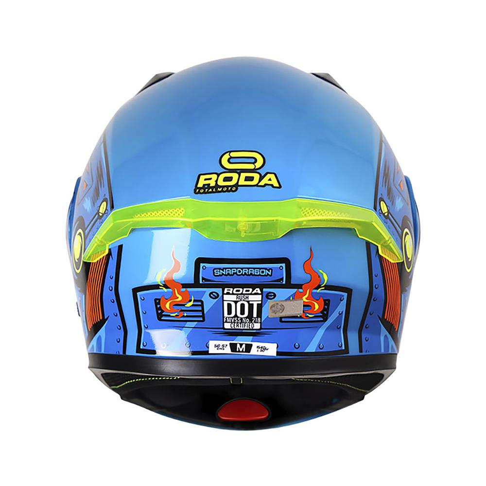 Foto 6 | Casco Roda Rush Azul Snapdragon Mica Humo Abatible Svs