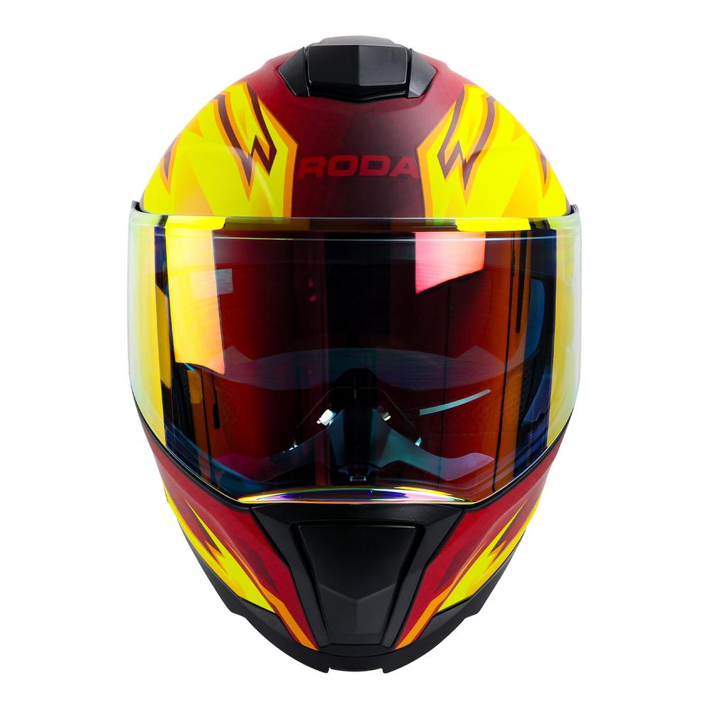 Foto 5 pulgar | Casco Roda Revenge Pro Rojo Mate Thunder Steel Abatible Svs Rojo