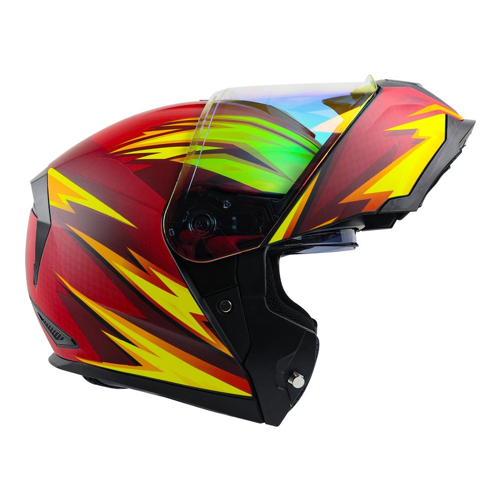 Foto 7 pulgar | Casco Roda Revenge Pro Rojo Mate Thunder Steel Abatible Svs Rojo
