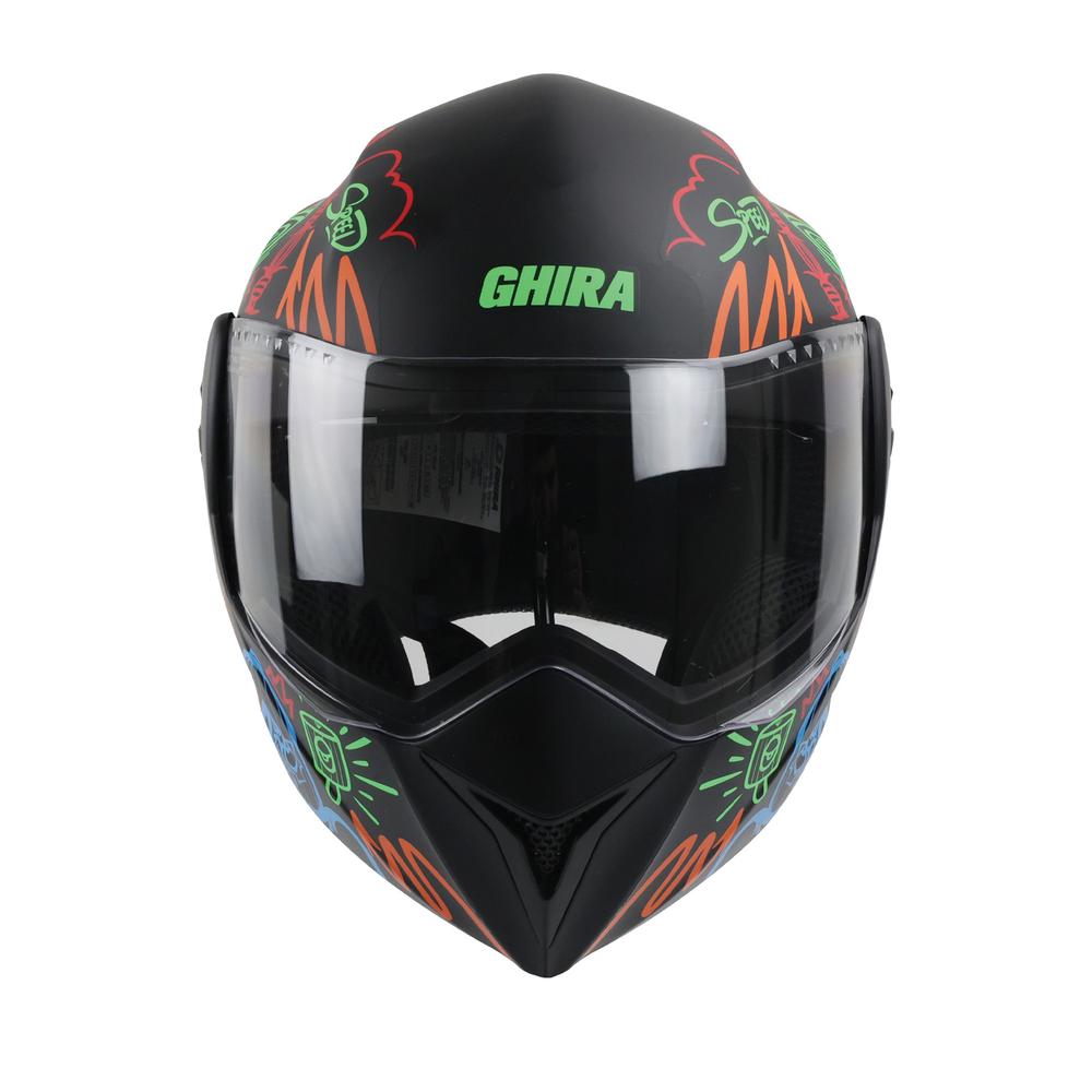 Foto 4 pulgar | Casco Ghira Gh-kids Multicolor Mate Graffiti Abatible Svs