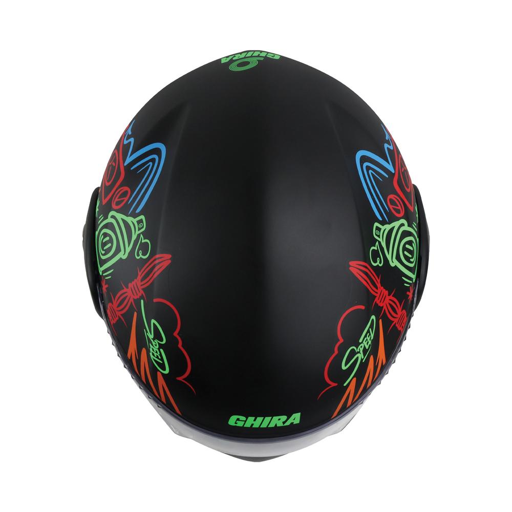 Foto 7 pulgar | Casco Ghira Gh-kids Multicolor Mate Graffiti Abatible Svs