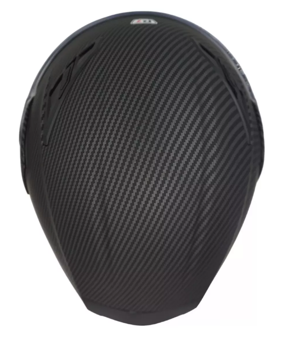 Foto 3 pulgar | Casco De Moto Abatible Luz Led Mate Certificado R7 Talla L Fibra Z Carbono, Negro