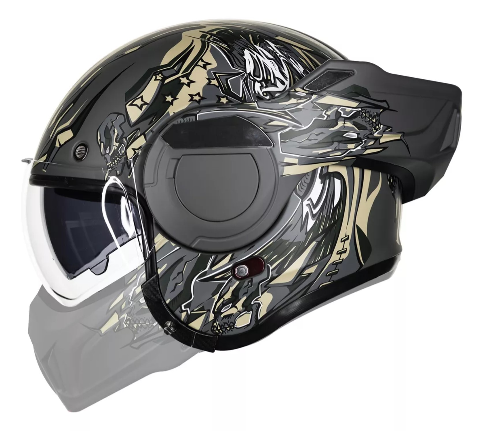 Foto 2 | Casco Modular Para Moto Ilm B707 Army